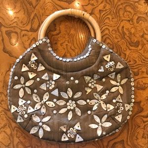 Silk and shell handbag Coldwater creek brand.
